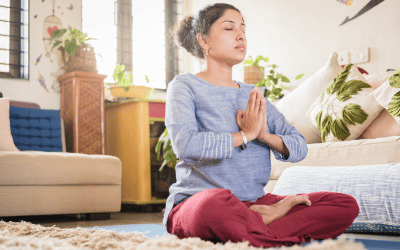 woman practicing mindfulness